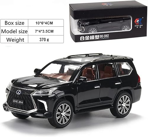Miniatura 4 de Haomabu Lexus LX570 132 todoterreno SUV modelo de automóvil de aleación con tracción trasera de metal fundido a presión con luz de sonido 6 puertas