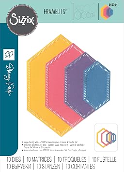 Sizzix Framelits Die Set - Stitched Hexagons by Stacey Park