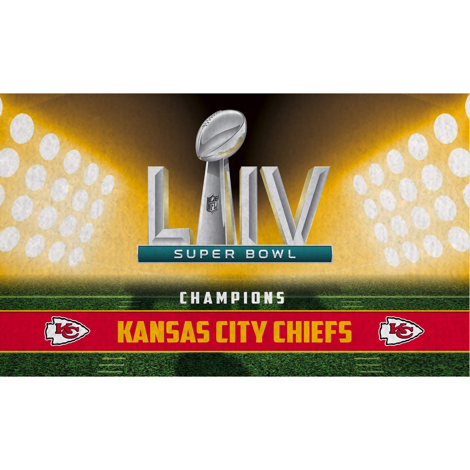 Team Sports America Superbowl LIV Fanshop - Officially Licensed NFL Door Mat for Kansas City Chiefs Fans! 16 x 28 Inches. Show Your Superbowl 54 Pride