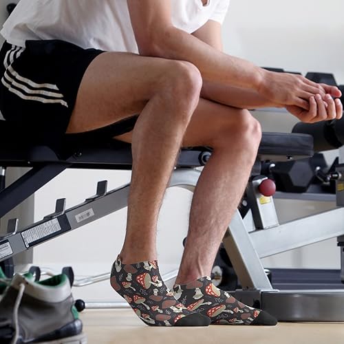 Miniatura 5 de devor Crew Socks Short for Men's Socks Short Socks Trendy Mushrooms Funny Mushrooms Magic Mushrooms Plant Forest Sock