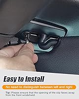 Vista 4 de Kit de reparación de visera solar de aleación de aluminio mejorado para Jeep, clip de visera solar resistente Veharvim compatible con Jeep Wrangler