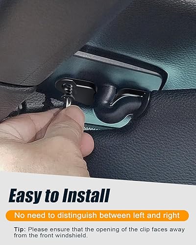 Miniatura 4 de Kit de reparación de visera solar Jeep JL, kit de reparación de visera de aleación de aluminio mejorado, clips de visera resistentes compatibles con