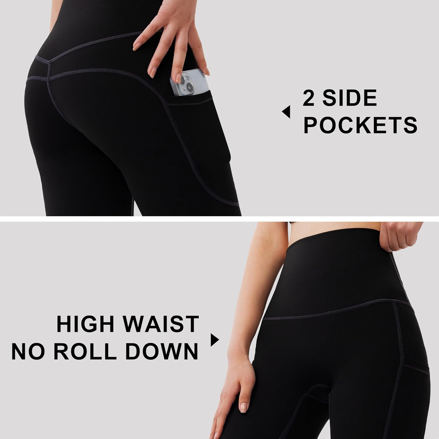 Biker Shorts Women with Pockets - 5"/8" High Waisted Workout Spandex Tummy Control Gym Running Yoga Shorts - Image 4