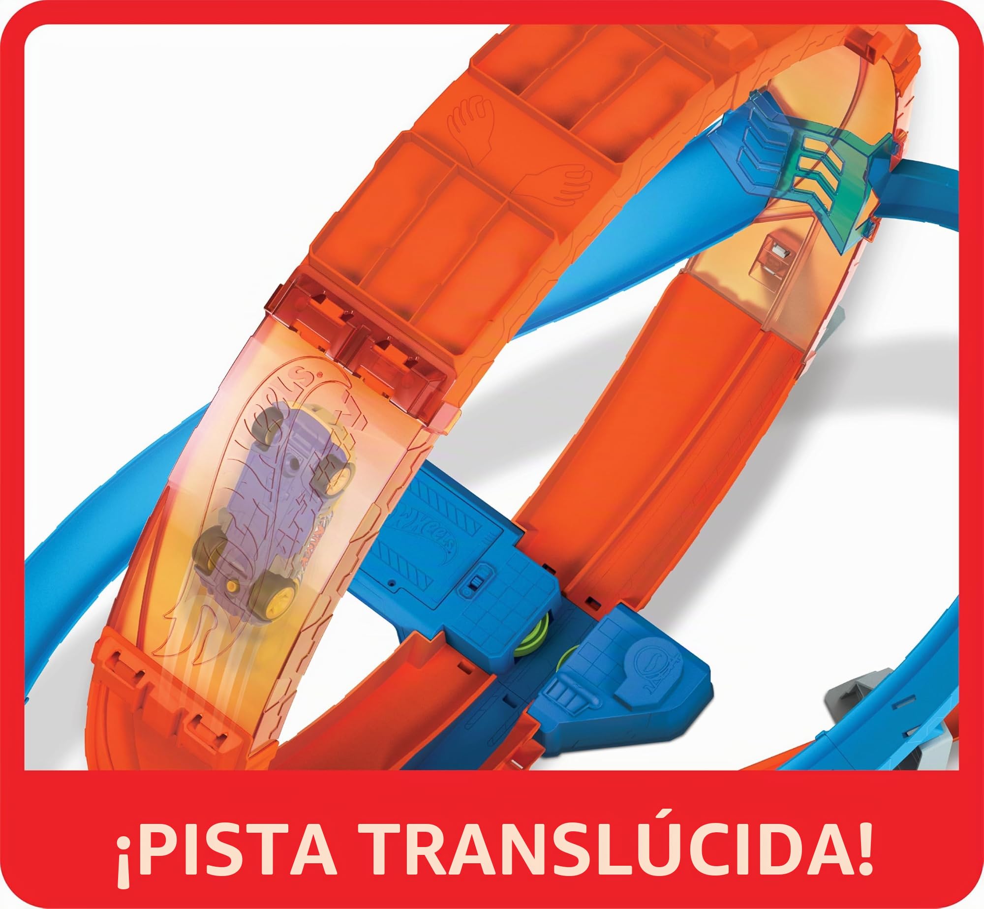 Hot Wheels Looping caos Pista de coches de juguete, incluye 1 vehículo die-cast (Mattel HCB00)
