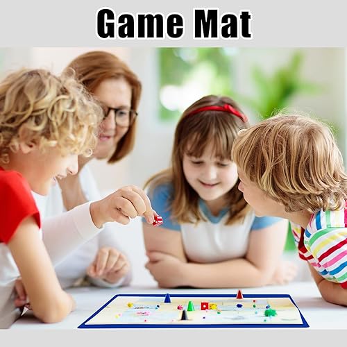 Miniatura 12 de Buryeah Tapete cuadrado de Mahjong de 40 x 40 pulgadas para mesa de dominó de goma antideslizante, tapete de juego grande de Mahjong para juego