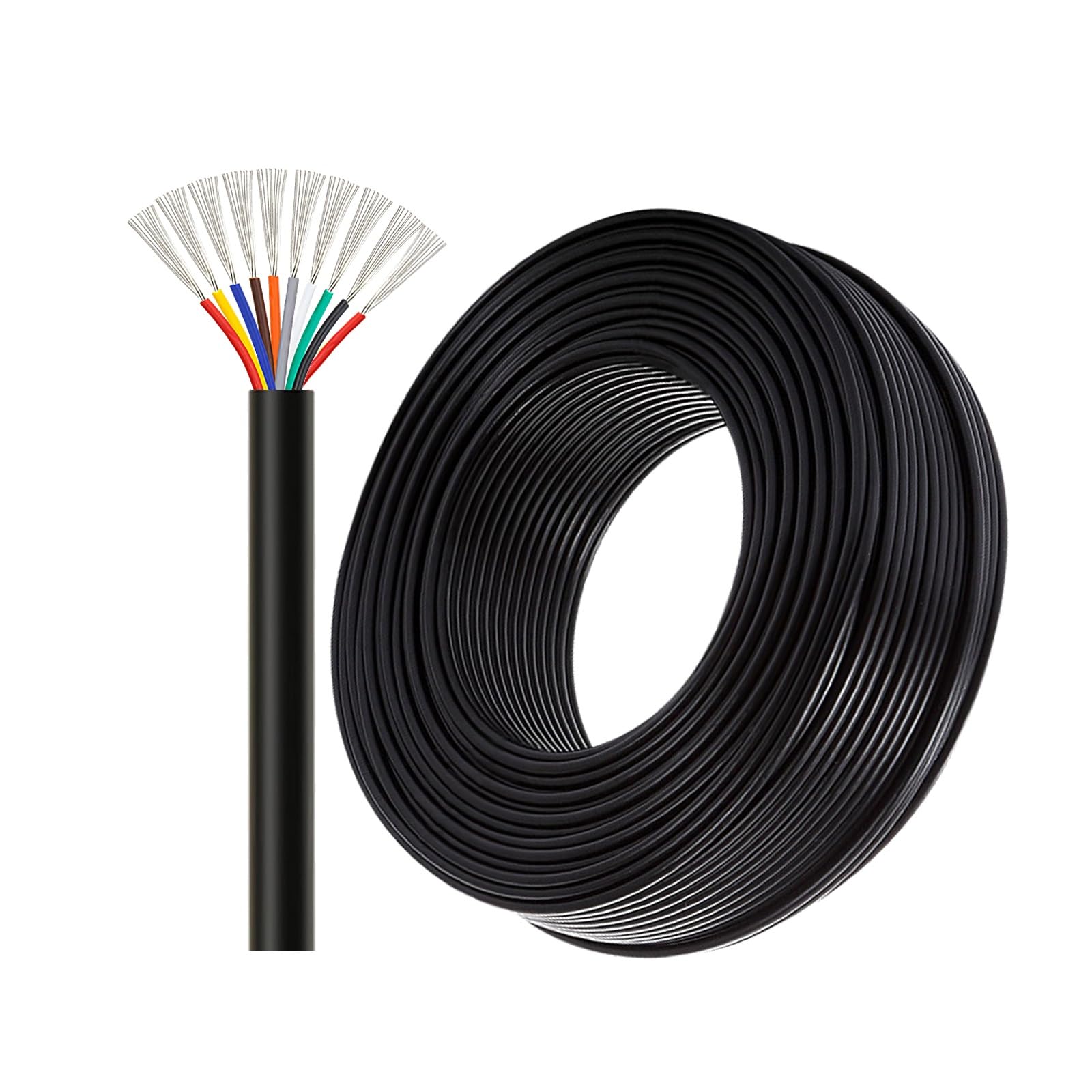Cable de alimentación VW-1 multiconductor de 10 núcleos de cobre estañado 18 AWG 8