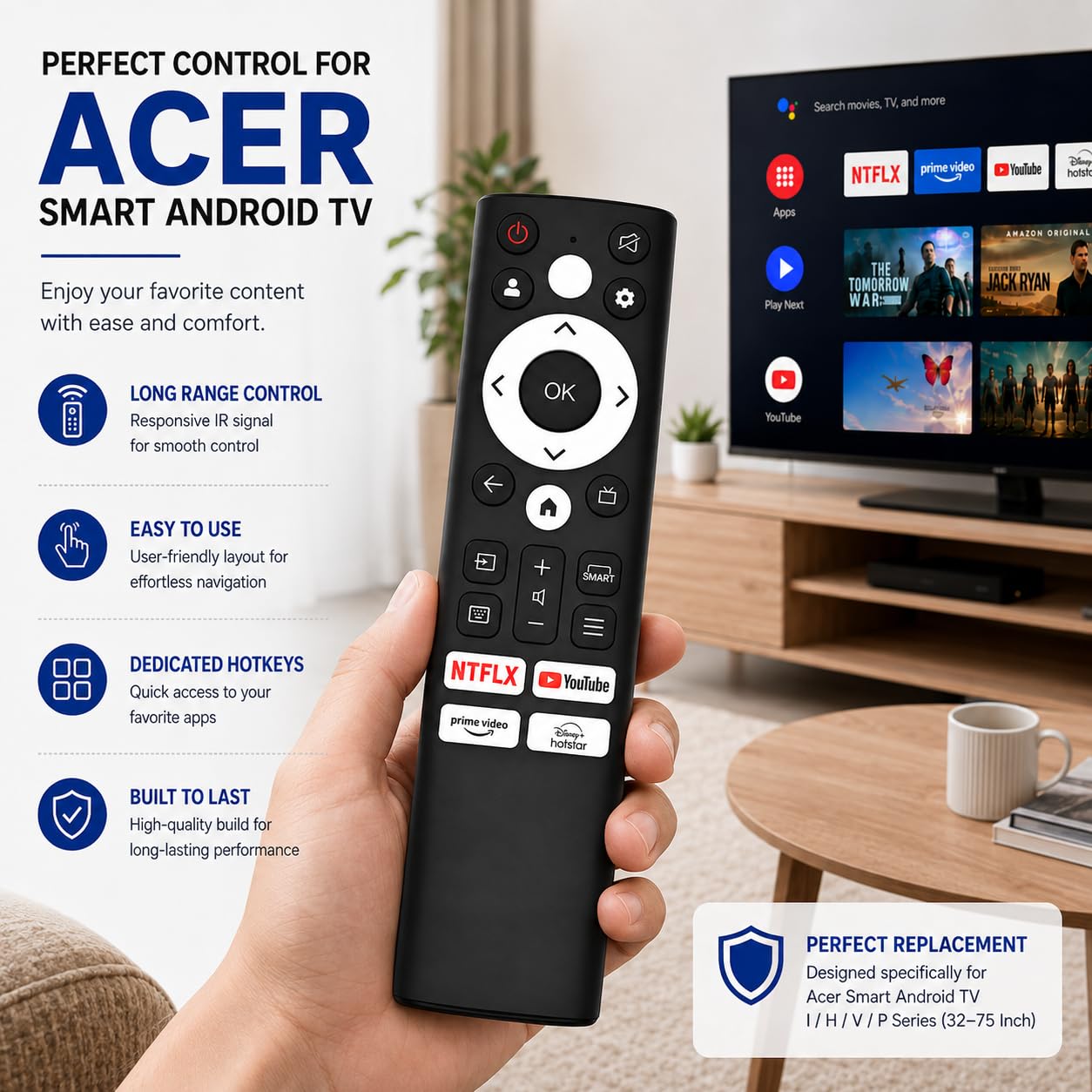 Acer TV Remote Replacement - K2ORA -3