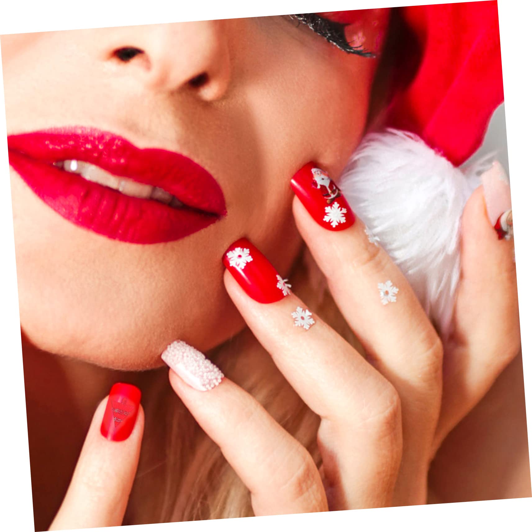 Healeved 25fogli Adesivi Unghie Natalizi Decorazioni Autoadesive Per Facili Applicare Adatti Per Unghie e Artificiali Design Per Manicure Te
