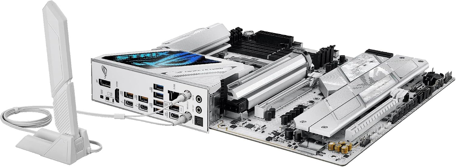 ASUS ROG Strix Z890-A Gaming WiFi – Placa Base ATX, 16+1+2+2 etapas de Potencia, DDR5, PCIe 5.0 Compatible con GPU de última generación, Cinco Ranuras M.2, WiFi 7, AI Overclocking, AI Networking II 14
