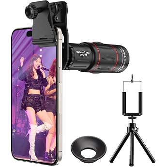 APEXEL Smartphone Telephoto Lens Monocular [Live Dedicated 18x / 94g Lightweight/Improved Compatibility] Compact, Easy to Car