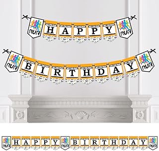 Big Dot of Happiness Set the Pace - Running - Birthday Party Bunting Banner - Birthday Party Decorations - Happy Birthday