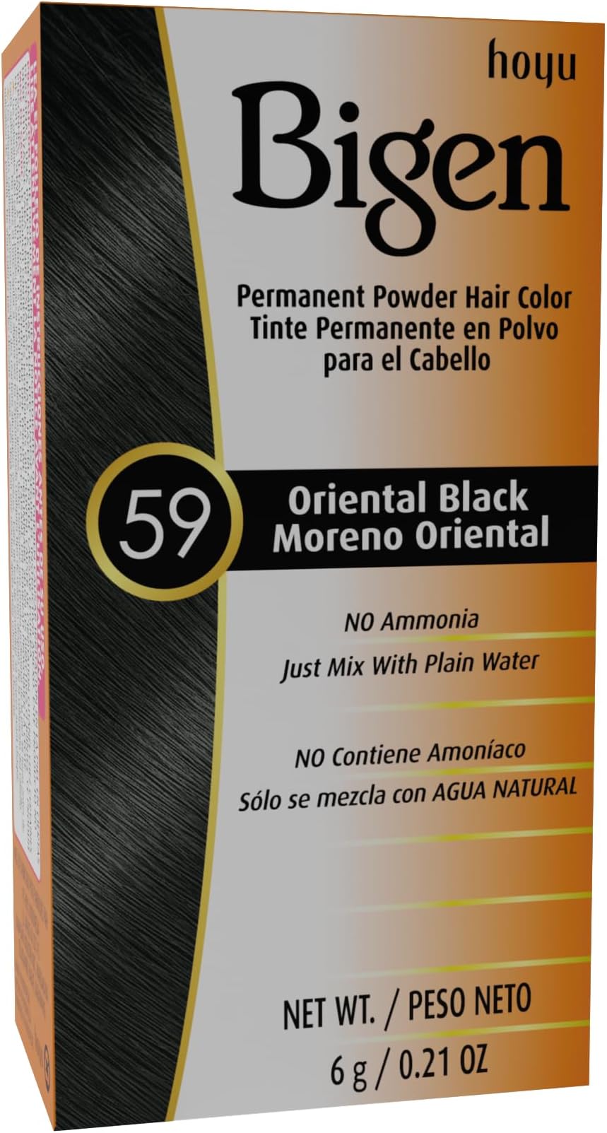 Bigen #59 Oriental Black Permanent Powder - 6 Pack