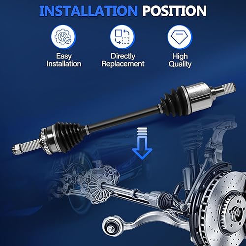 Miniatura 2 de Eje CV Reemplazo delantero para Hyundai Elantra GL GLS Blue Sedan 2.0L Touring SE 2007 2008 2009 2010 2011 2012 FWD lado del pasajero lado del