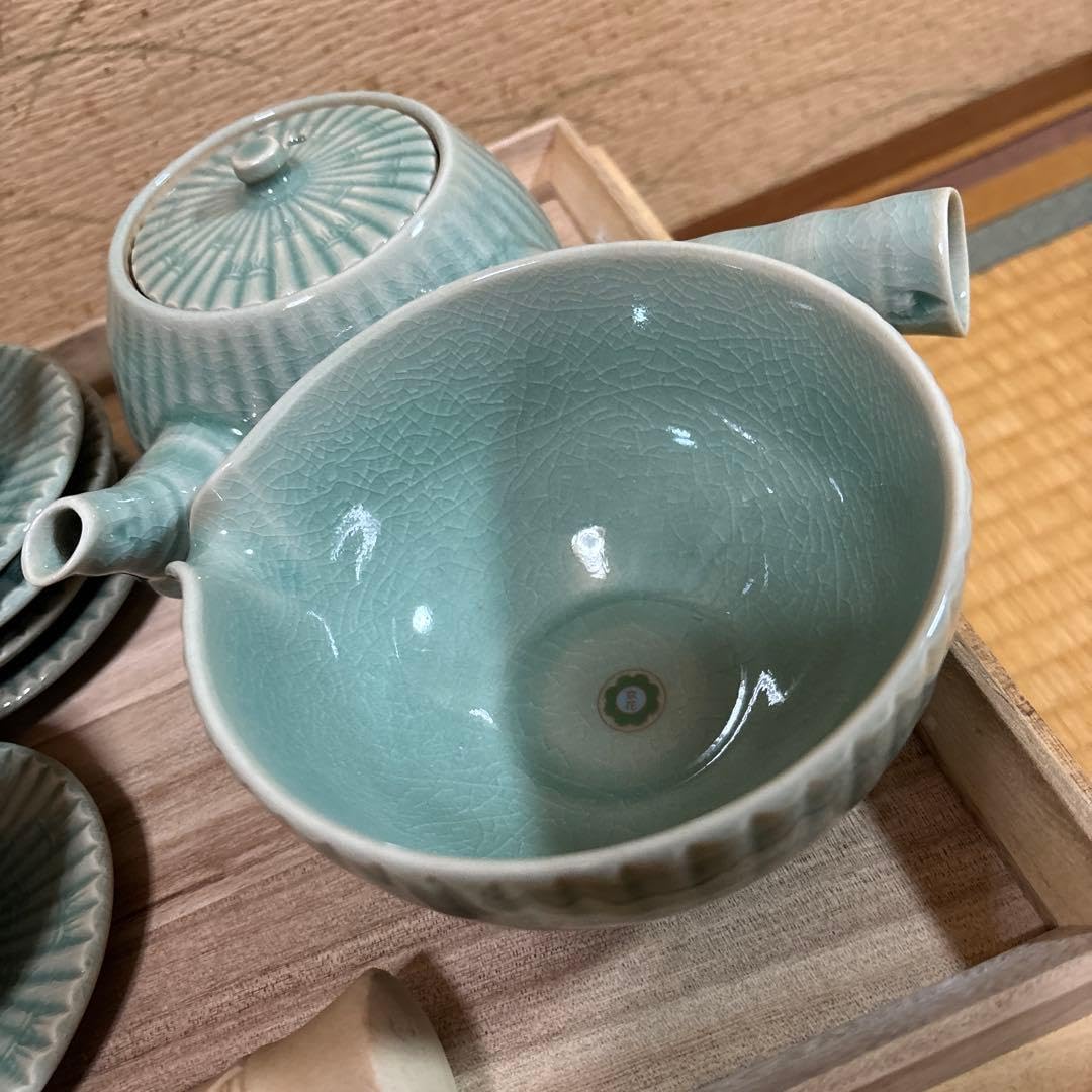 Amazon.co.jp: 韓国 高麗青磁の茶器セット（急須・茶碗・皿） : おもちゃ