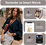 Smart Watch pour les hommes Femmes Réponse / faire des appels, 1.83" HD Touch Screen Fitness Watch avec moniteur de rythme cardiaque / sommeil, compteur d'étape, 123+ Les traqueurs d'activités sportives, IP67 Smartwatch étanche(Pink)