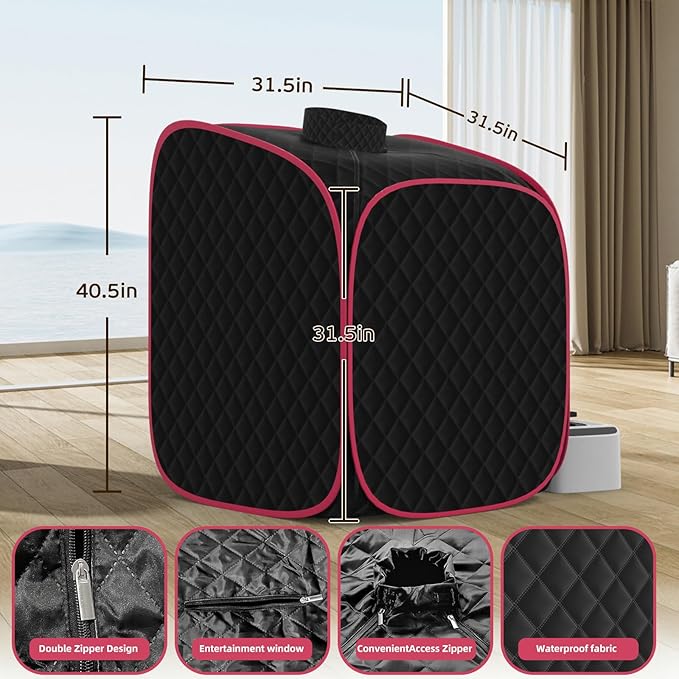 Sauna de Vapor Portátil 9 Niveles con Silla y Control Remoto miniatura 2