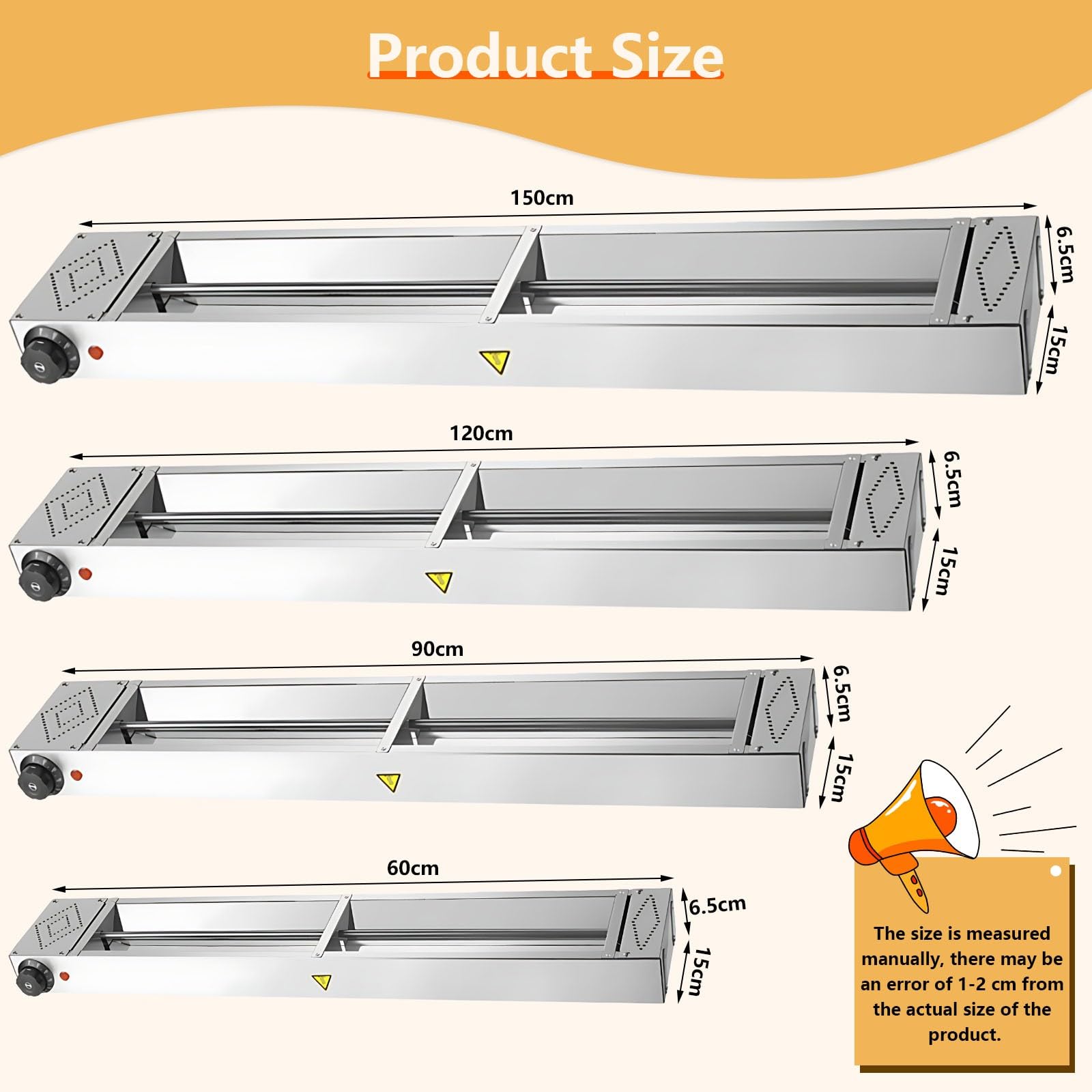 Lámpara de Calor de Alimentos, Suspensión Lampara Calor Cocina Acero Inoxidable, Calentador de Alimentos para Buffets y Hoteles Temperatura Ajustable(2 Piezas, 60cm)