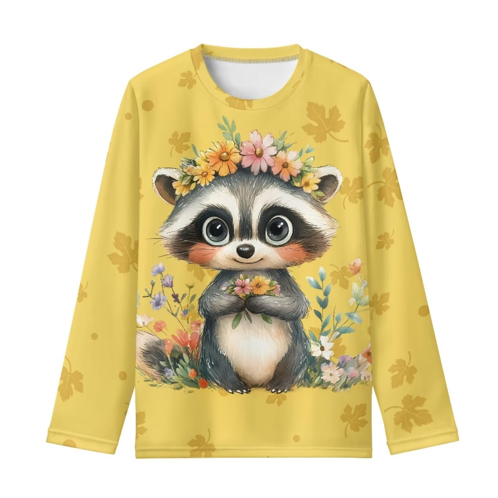 Girls Long Sleeve Shirt with Cute Graphic Casual Pullover Tops 3-16Y