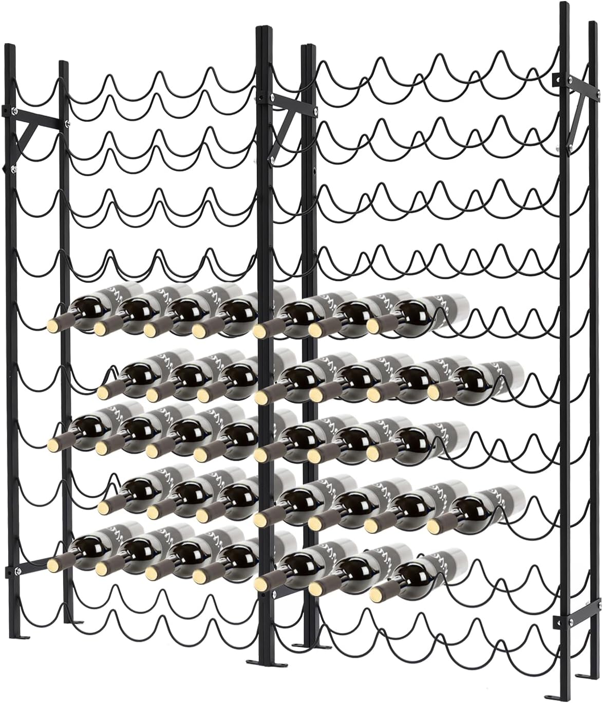 WTIOPJ Wine Rack Freestanding Floor Wine Bottle Rack, 10