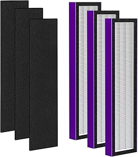 Smoke Wildfire Filter FLT4825 Filter B Replacement for Gm Guardian,Compatible with Gm-Guardian FLT4825 AC4825 AC4800 AC4850,3 Filter + 3 Carbon Pre-Filters, 3-Stage Filtration System