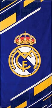 Maccabi Art Real Madrid Official Soccer Towel Ultra Soft & Quick-Dry Fabric Club Crest Design Ideal for Beach, Pool, Gym & Bath 30 x 60 Inches