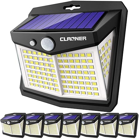 Claoner Solar Lights Outdoor 128 Led 8 Packs Solar Motion Lights 3 Working Modes Solar Wall Lights With 270 Wide Angle Wireless Ip65 Waterproof Motion Sensor Security Lights For Yard Garage Deck Amazon Com