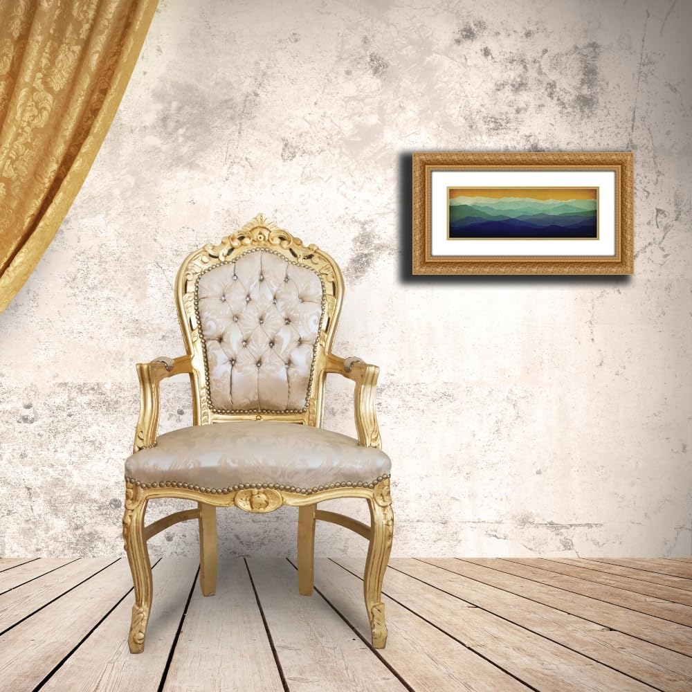 ArtDirect Yellow Sky Mountains Custom Framed Art Print or Canvas Options with Various Sizes and Customization by Fowler, Ryan (38_15452)