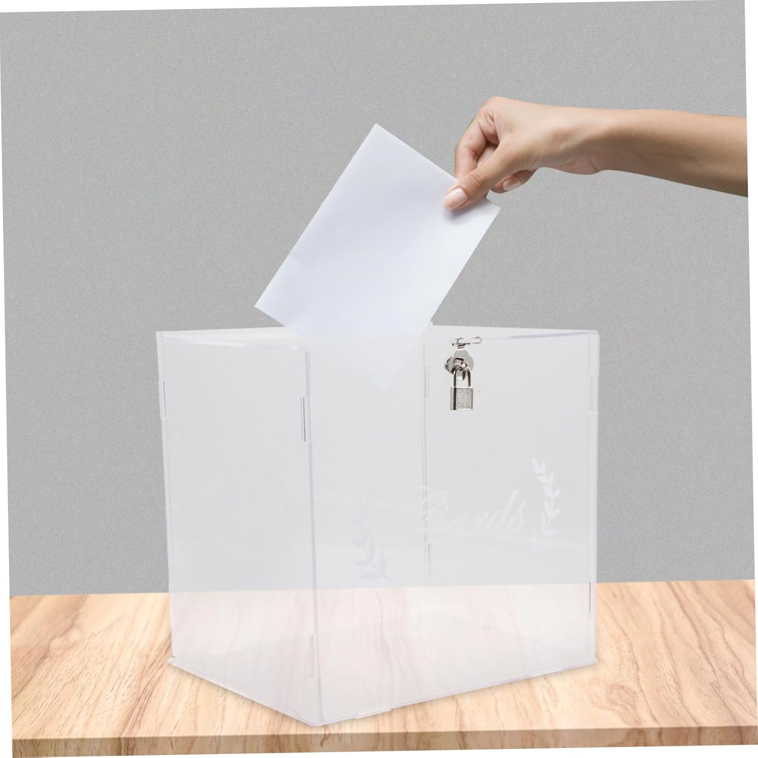 DOITOOL Box Box Transparent Acrylic Wedding Card Box Blessing Card Holder for Parties Donations Keepsakes for Weddings Birthdays Anniversaries Graduations More