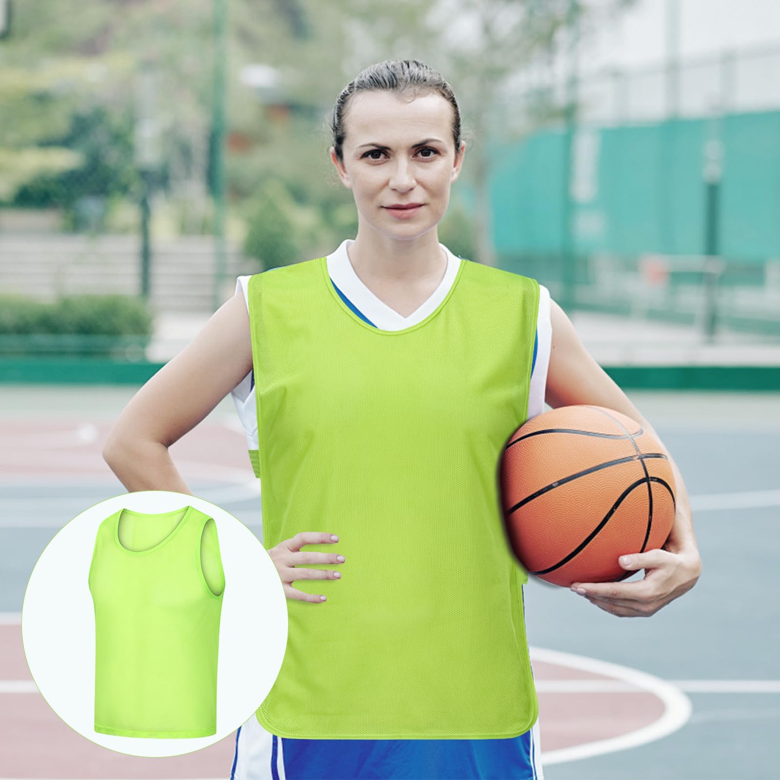 6 Pezzi Casacche da Calcio Pettorine Adulti, Pettorine per Allenamento a Squadre, Gilet da Calcio Confezione, Bavaglini da calcio Nylon Mesh, Bavaglini Sportivi per Calcio Donna Uomo