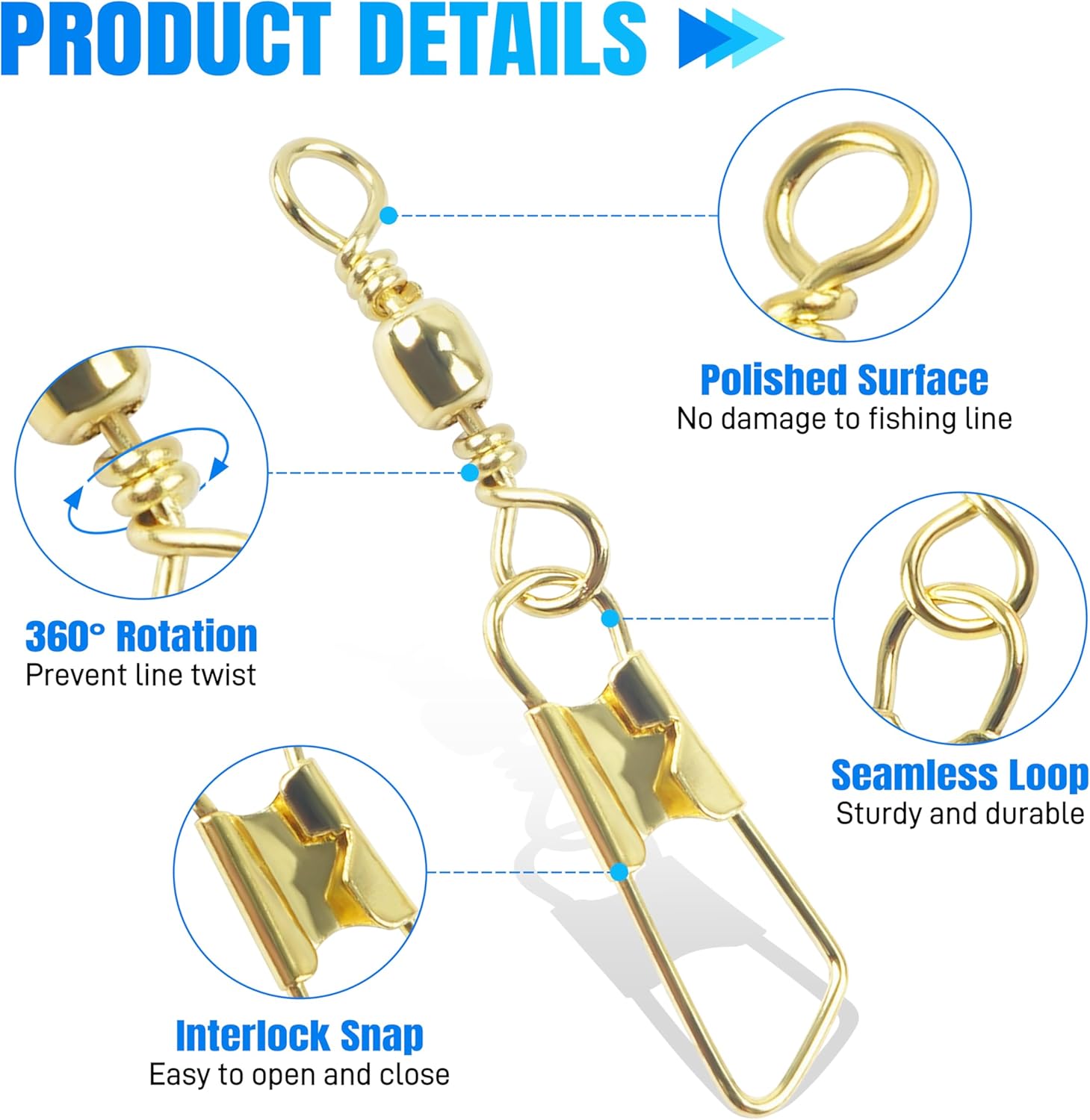 Amazon | 釣り コネクター 大容量120本 スイベル スナップ スイベル付きスナップ 5サイズ サルカンセット 釣り スナップ ライトゲーム  ショアジギング バス釣り | AGOOL | スイベル・スナップ AGOOL バレルフィッシング スイベル 安全スナップ付き 60/120個 釣りフック コネクター スナップ スイベル ソリッドリン