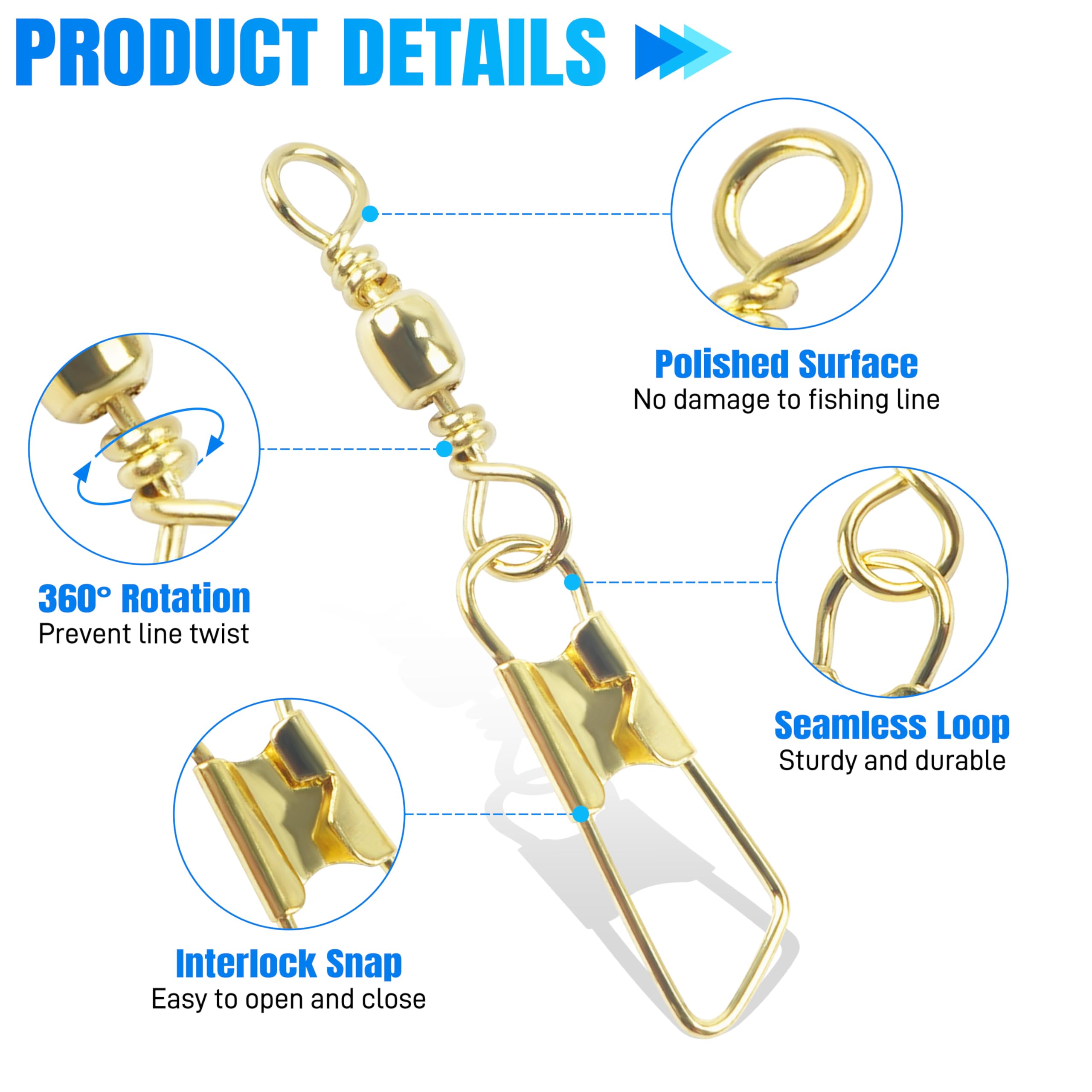 AGOOL Fishing Swivels - High Strength & FREE SHIPPING -2 AGOOL Fishing Swivels - High Strength & FREE SHIPPING -2