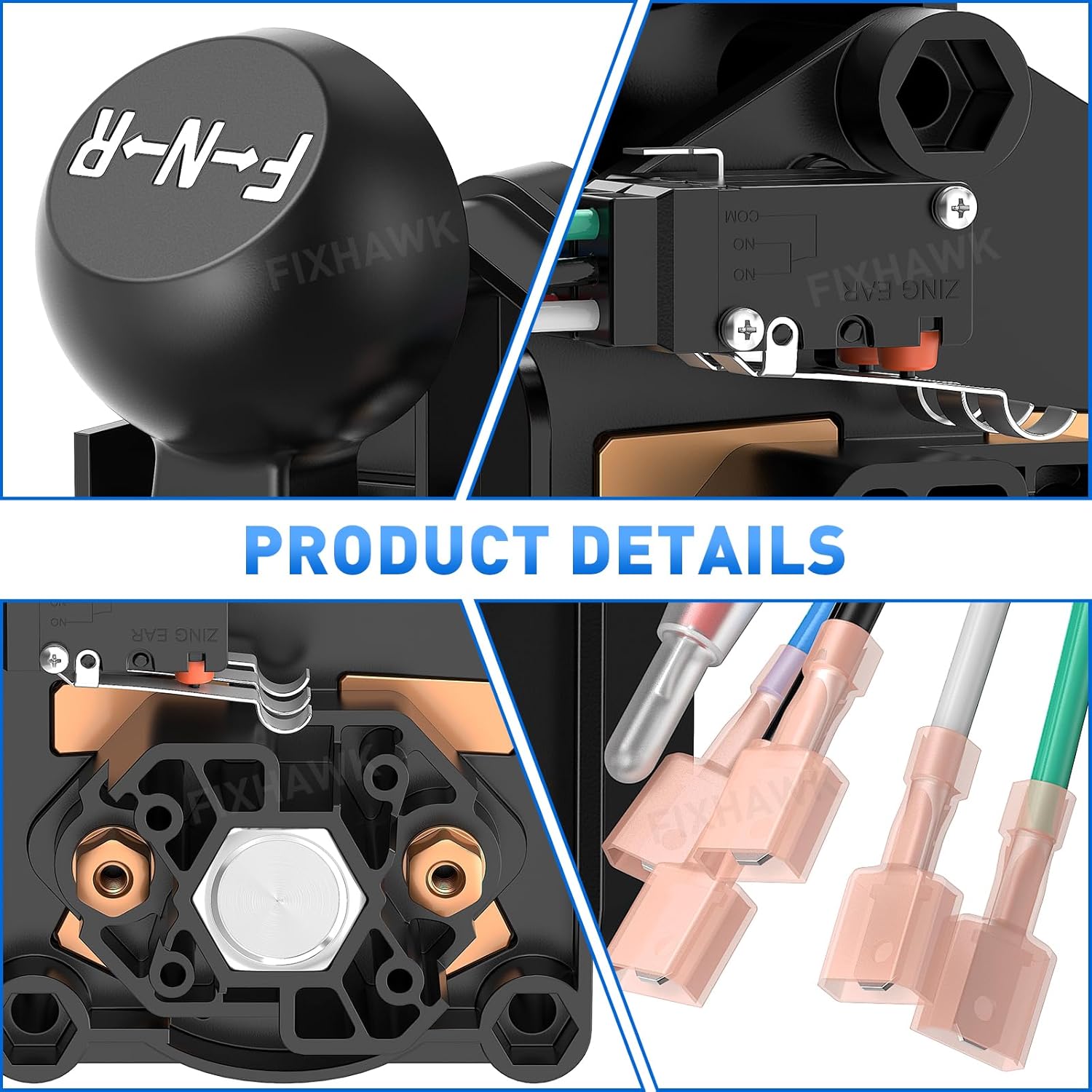 Club Car DS 48 Volt Forward Reverse Switch Assembly with Handle, Micro Switch for 1996-Up Club Car DS and 2018-UP Tempo Golf Cart. Replaces OEM# 1017530-05 1012987