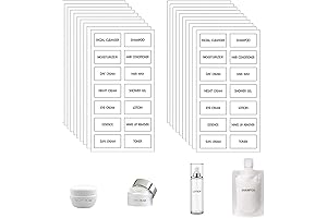 Premium Waterproof Labels for Travel Toiletries Bottles