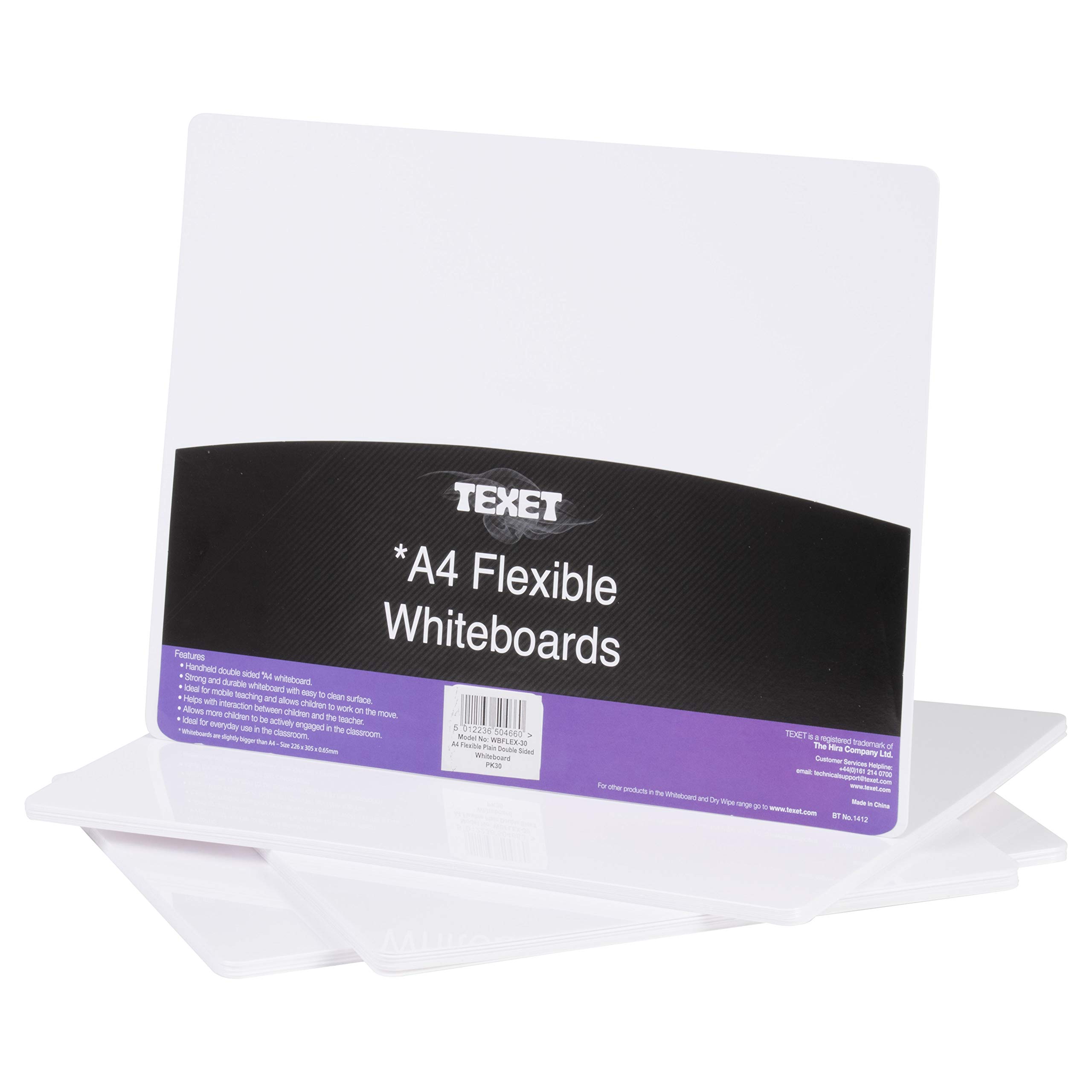 Texet A4 Flexible Plain Whiteboard PK30