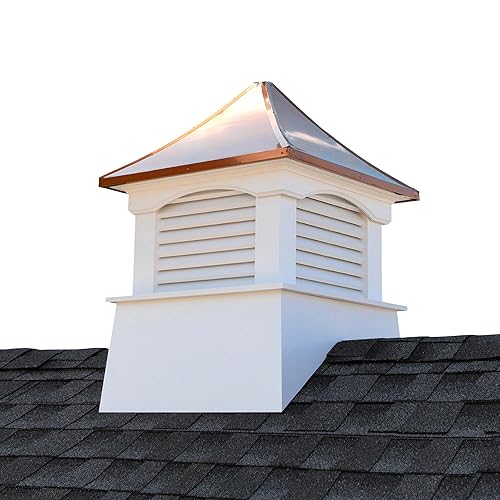 Good Directions Vinyl Coventry Louvered Cupola with Pure Copper Roof,