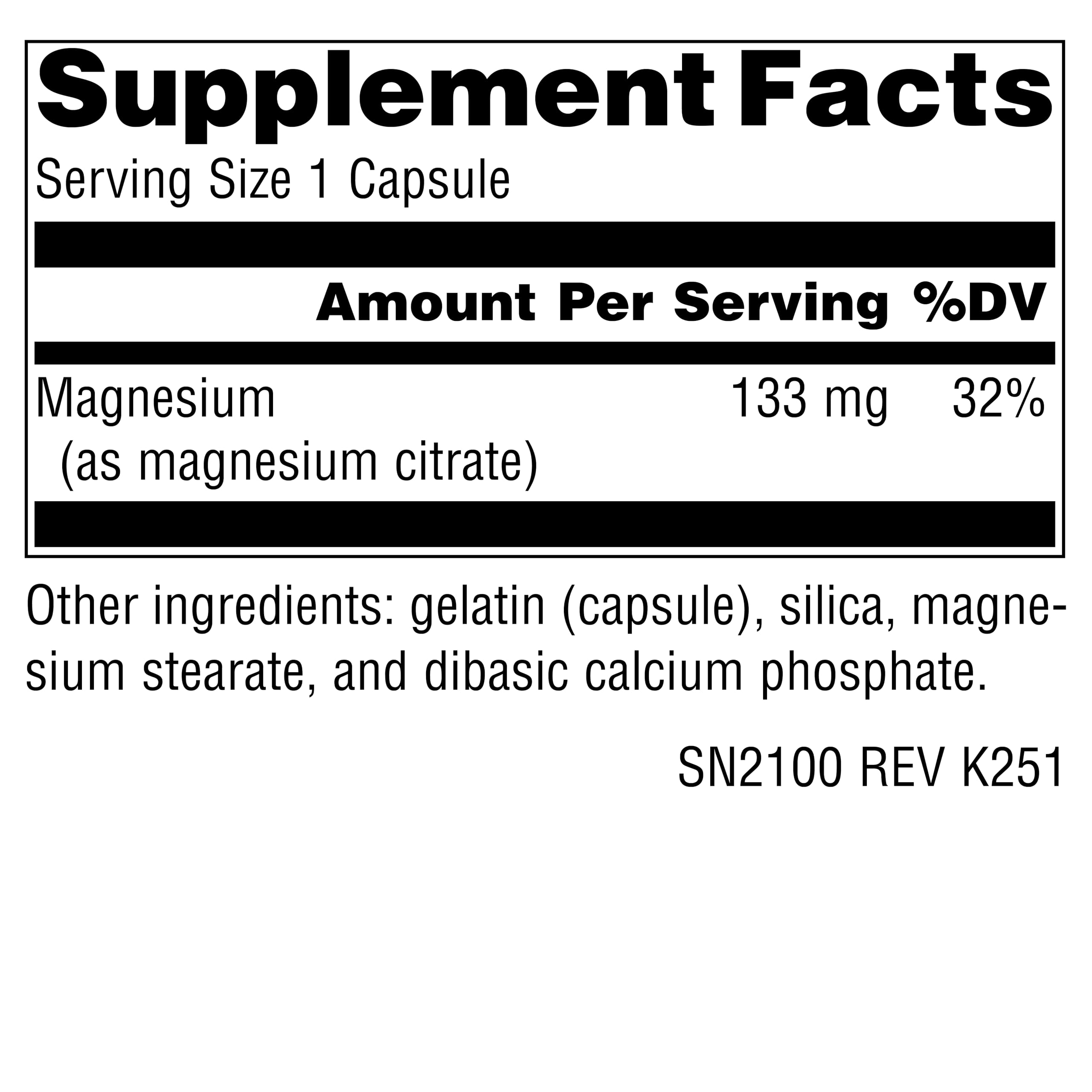 Source Naturals, Magnesium Citrate - 133 mg - 180 Capsules — Amazon image 2
