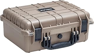 MEIJIA IP67 Waterproof Hard Case for Cameras, Drones, Pistols - Customizable Foam, 16x13x6.9in All-Weather Protection