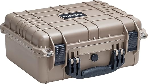 MEIJIA Portable All Weather Waterproof Camera Case With Foam,Fit Use of Drones,Camera,Equipments,Pistols,15.98x12.99x6.85i