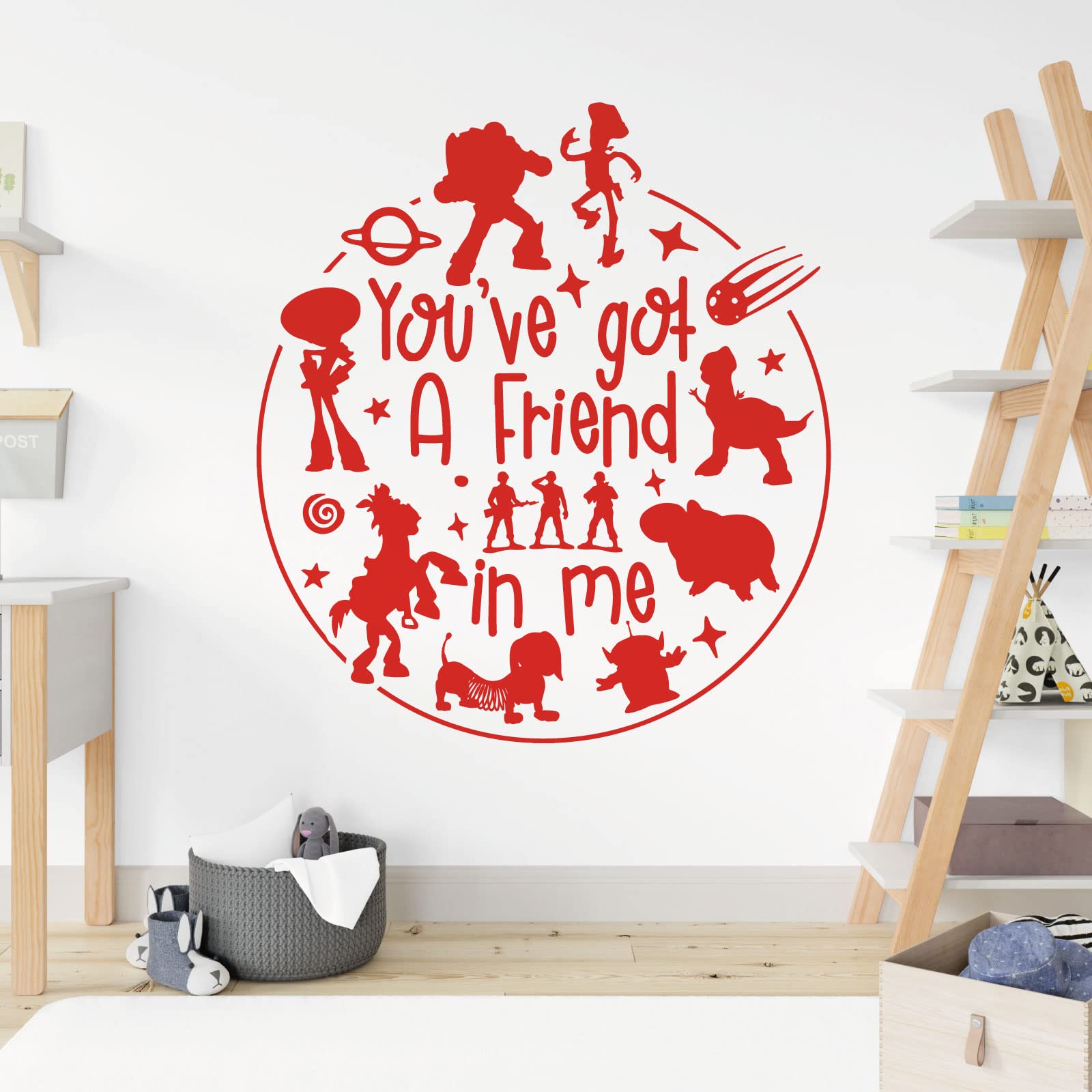 You've Got a Friend in Me - Story Inspired Children's Vinyl Wall Decal Sticker [XXLarge] [Tomato]
