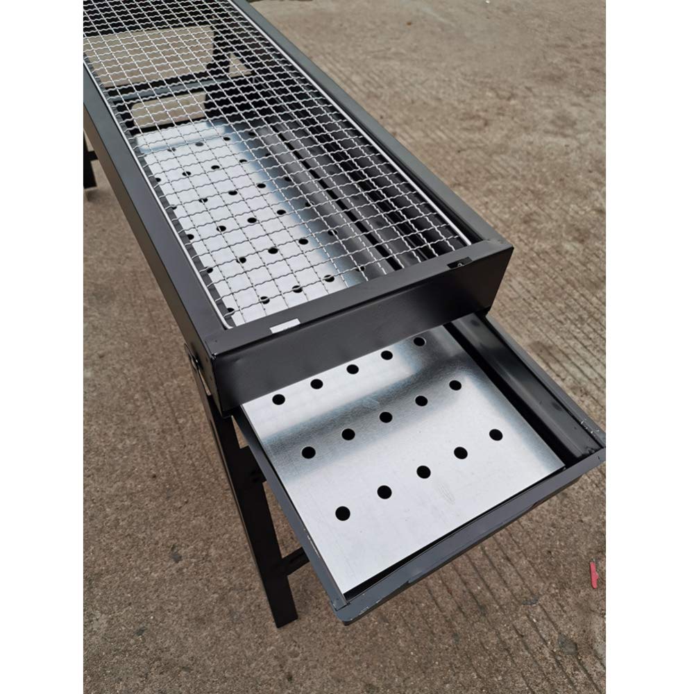 Barbecue Grill, Grill Barbecue Carbone, Utensile BBQ Grill Barbecue Carbone Pieghevole per Picnic con Gli Amici, Riunione di Famiglia in Balcone E Giardino,60 * 22 * 33CM