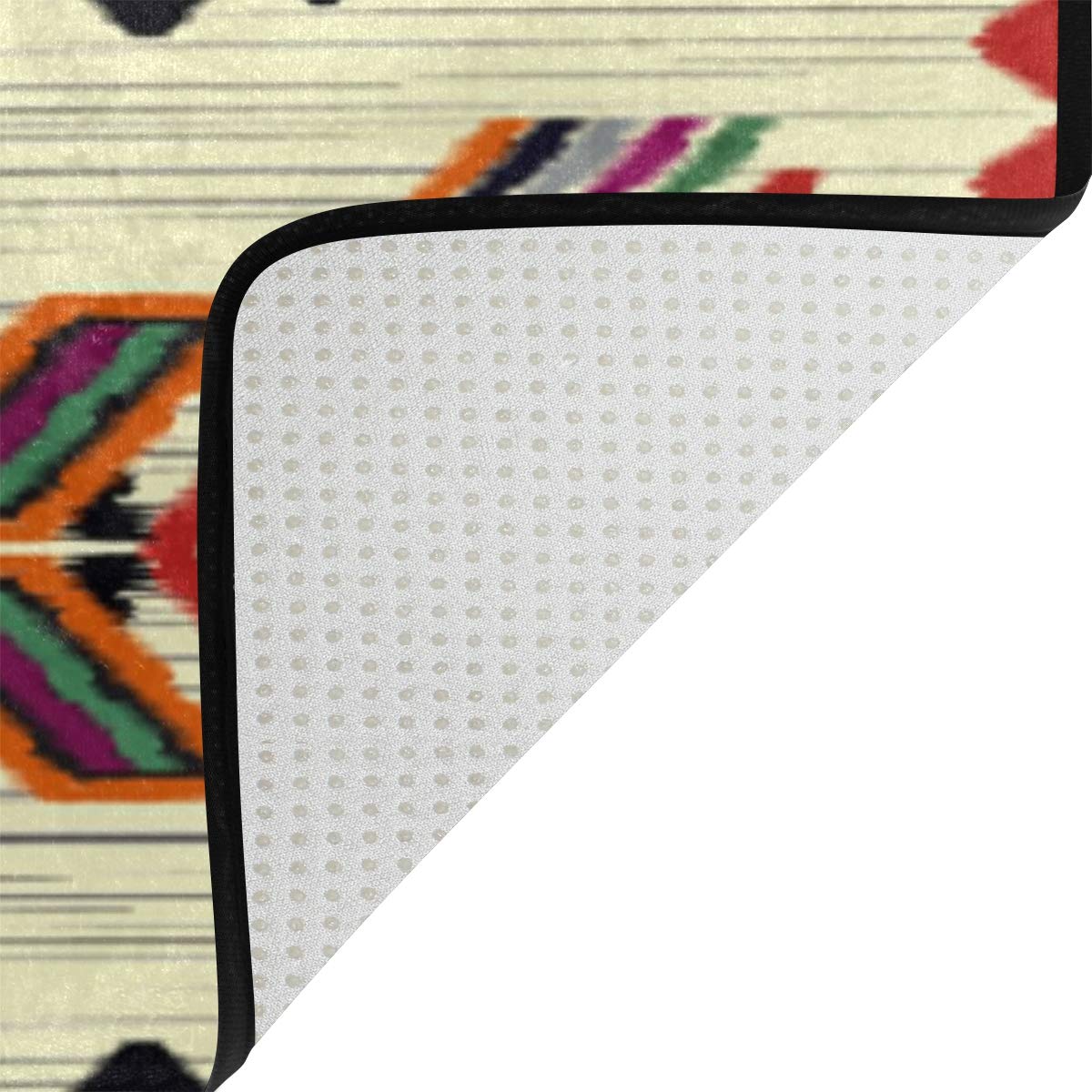 Tapis géométrique ethnique aztèque vintage pour salon ou chambre à coucher 203 x 147,3 cm