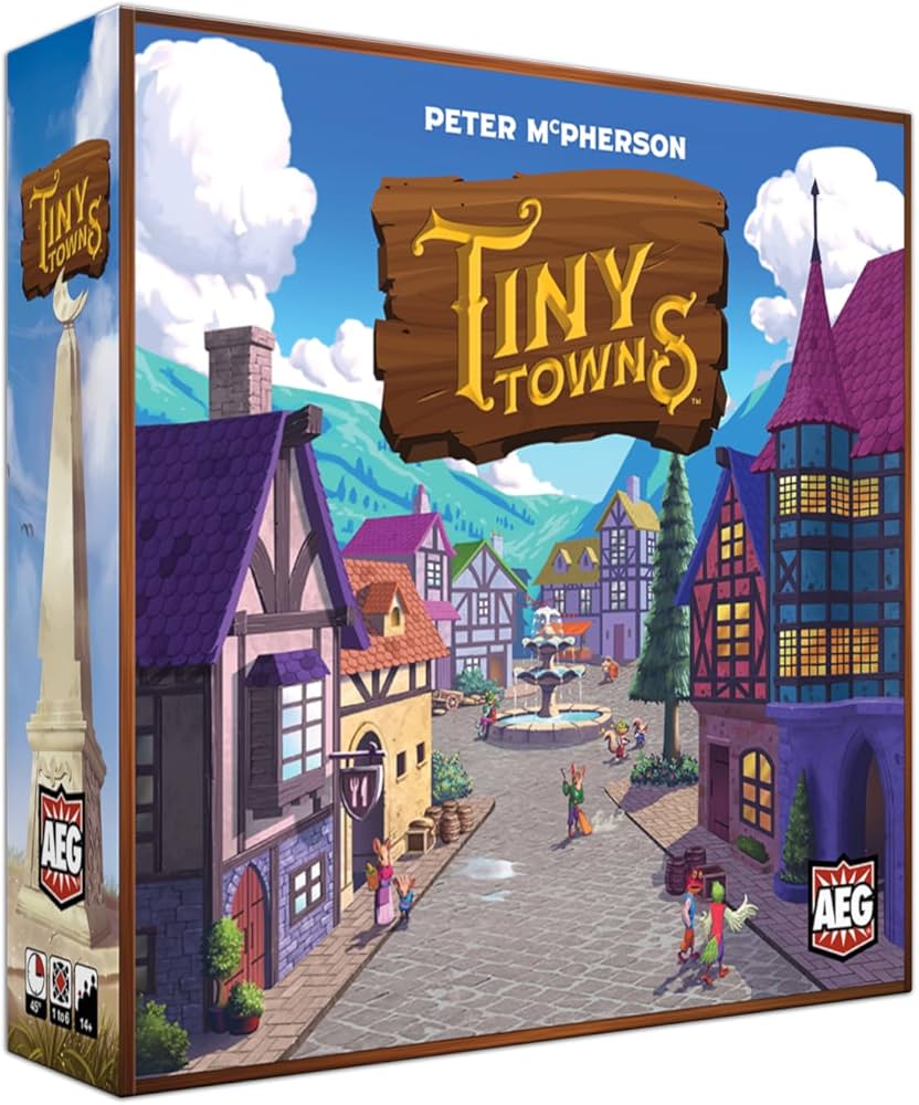 Tiny Towns - Board Game, Base Set, 1-6 Players, Strategy Board Game