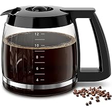 12-Cup Coffee Pot Replacement for Cuisinart Coffee Maker DCC-1100BK,DCC-1200,SS-12,SS-15,SS-16,DCC-2650,DGB-550,DGB-625BC,DGB-700BC,CHW-12. Glass Carafe with Sturdy Handle, Drip-Free Spout.