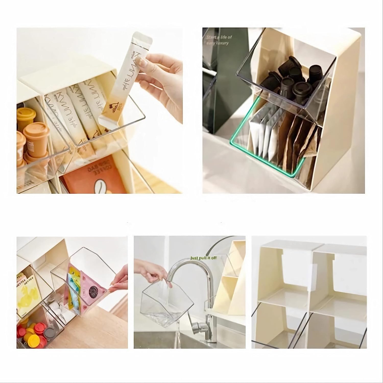 Amazon｜siawadeky ティーバッグ 収納ボックス 2層 ティーバッグ