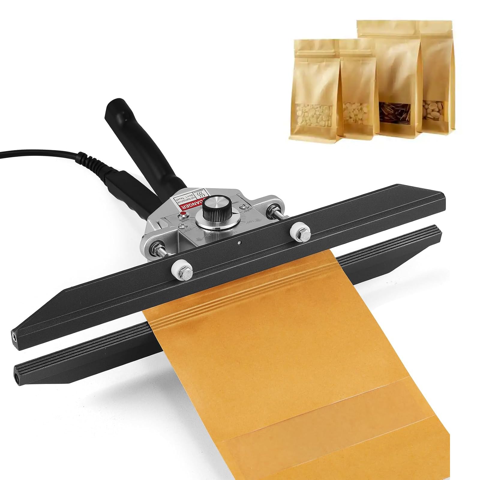 TYH Máquina Selladora Térmica Portátil, Selladora De Bolsas Portátil para Envases De Alimentos, Selladora Térmica De Engaste, Máquina Selladora Térmica Portátil De Mano 400MM
