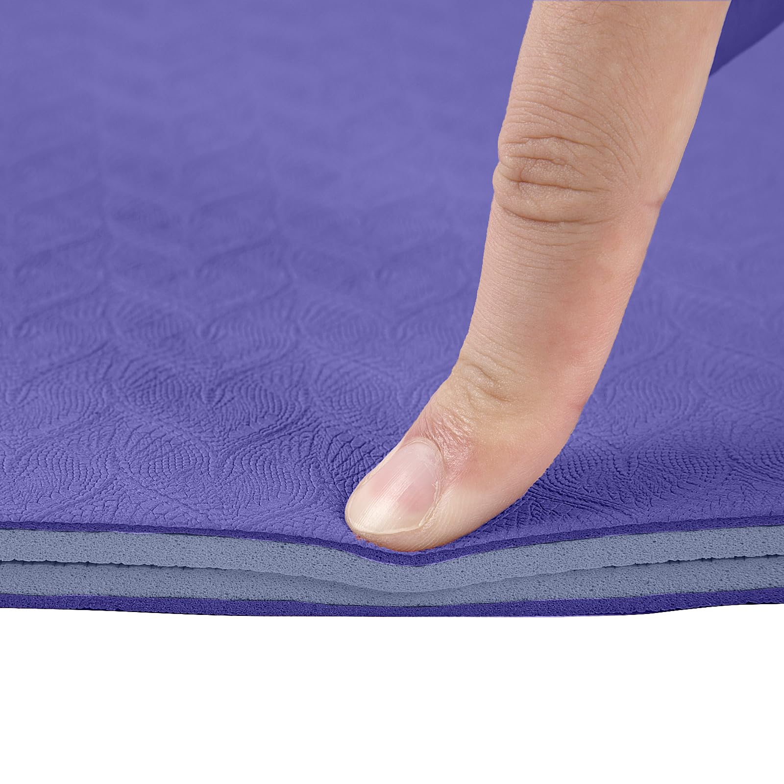 Grand tapis de yoga en TPE épais et antidérapant 183 x 80 x 0,8 cm pour homme et femme, exercice pour la maison, idéal pour la gym, le pilates, le fitness