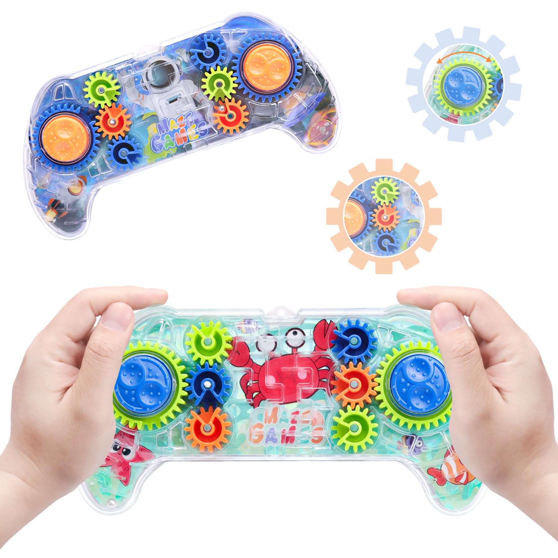 AUKSKY 2 Pack Maze Puzzle Games, Mini 3D Maze Balls Puzzles Games Party Favors for Kids 4-12, Maze Balls Travel Toys, Stocking Stuffers for Boy Girl Gifts Carnival Prizes Birthday Goodie