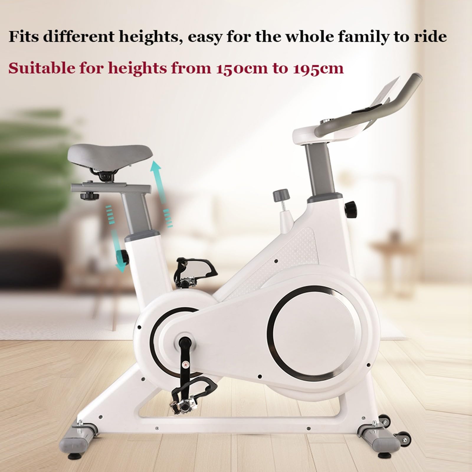 Rowery spiningowe do użytku domowego, cichy rower treningowy do siłowni, rower treningowy, sprzęt fitness do domu, do 120 kg, odpowiedni dla dorosłych czarny, 115 x 53 x 110 cm