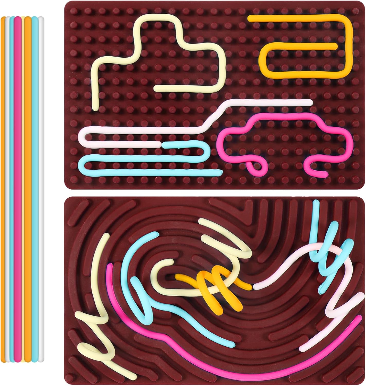 認知発達 プッシュピール感覚アクティビティボード フィジェットボード、自閉症、ADHD、ADD、OCDの子供向け