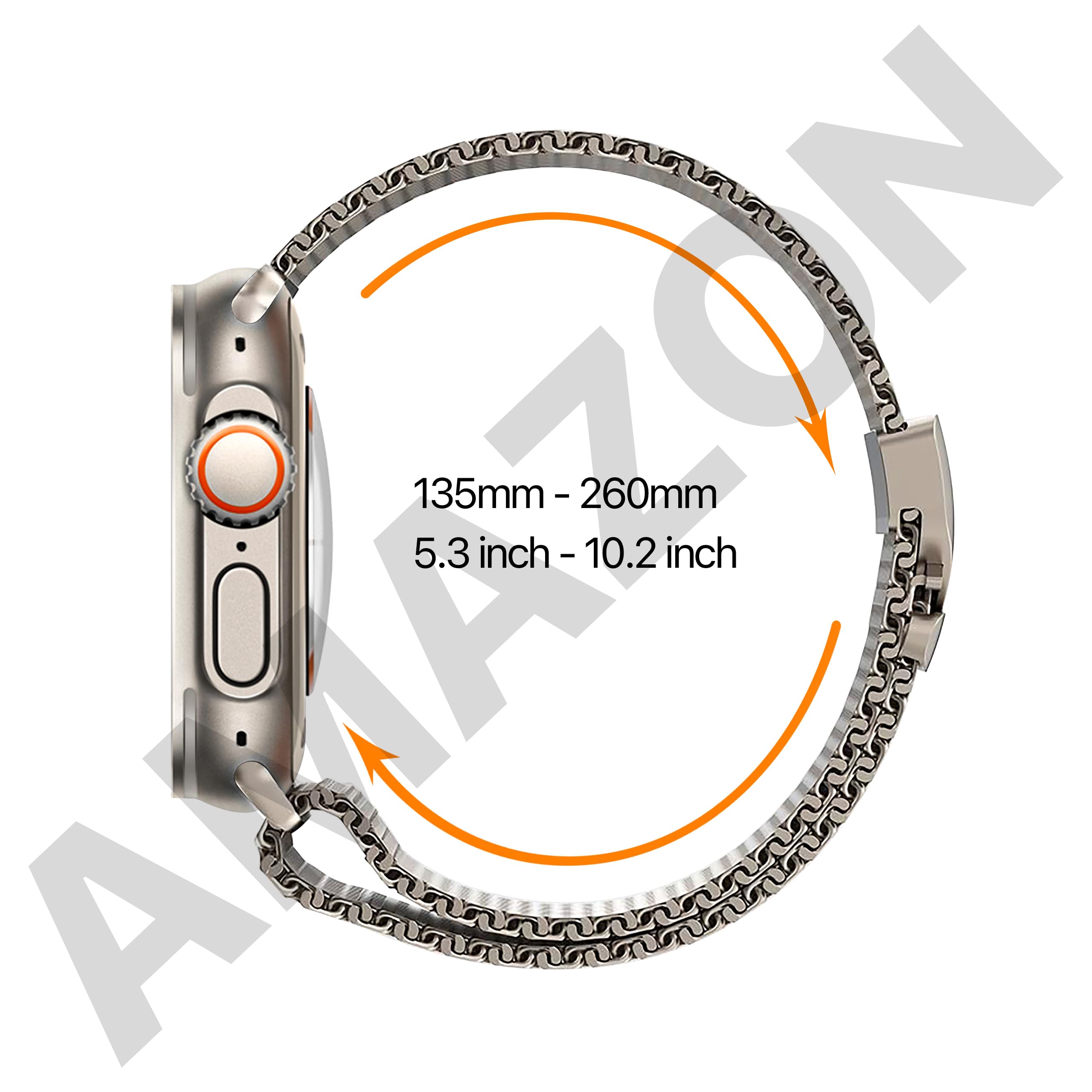 BM21 – Bracelet pour Apple Watch – Bracelets milanais Ultra 2 49 mm, Series 10 46 mm, 9 8 7 45 mm, SE 6 5 4 44 mm, 3 2 1 42 mm, iWatch pour homme et femme